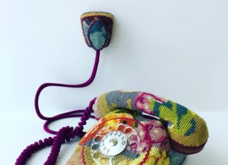 Artist Covers Vintage Household Objects In Cross-Stitched Patterns