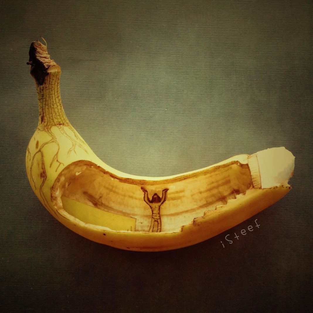 This Artist Creates Amazing Artwork On Bananas MobiSpirit