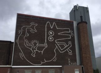 A fresco by Keith Haring restored in Amsterdam