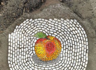 Hot Dog, Broccoli And Pie: This Artist Repairs Roads With Culinary Mosaics