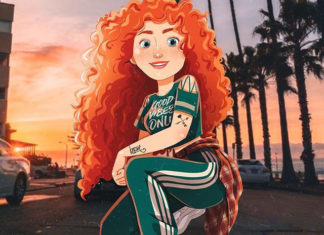 Disney Princesses Presented as Millennials