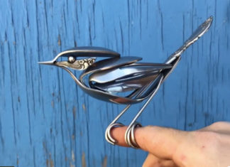 Matt Wilson Assembles Cutlery to Bring Birds to Life