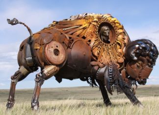 John Lopez Turns Scrap Agricultural Machinery Parts into Sculptures