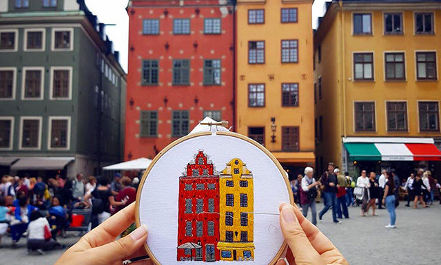 Couple Uses Embroidery to Immortalize European Architecture
