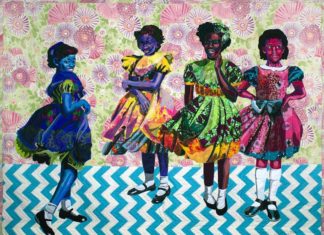 Artist Creates Vibrant Portraits Using African Fabrics