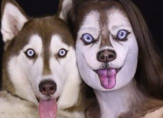 Artist Transforms Herself Into Her Adorable Husky