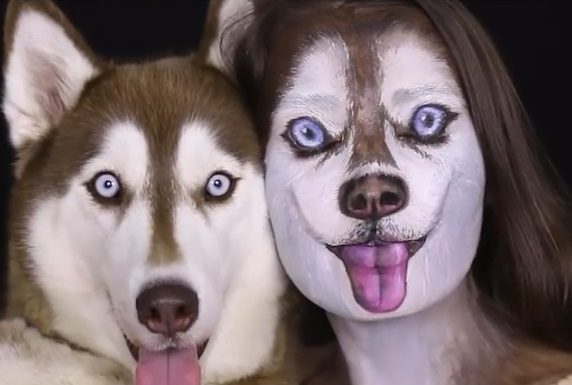 Artist Transforms Herself Into Her Adorable Husky