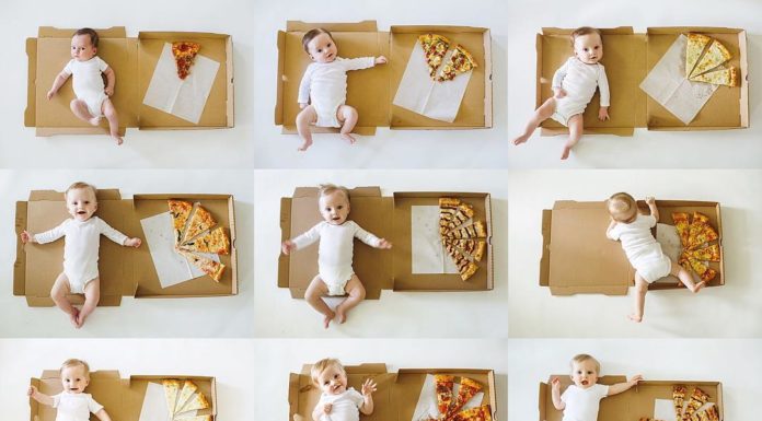 Lorenzo’s Mom Took Photos of Him in a Pizza Box Every Month for a Year