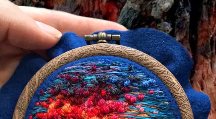 This Embroiderer Makes Awesome Landscape Satisfying Pieces