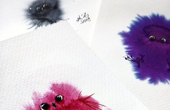 Artist Paints Adorable, Unique Watercolor Owls