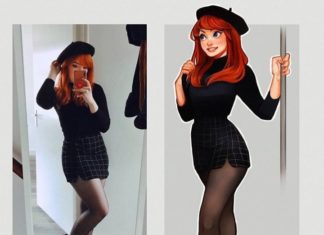 Artist Transforms Herself And Into Beautiful Cartoon Characters