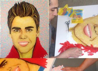 Artists Creates Celebrity Portraits Made of Sweets