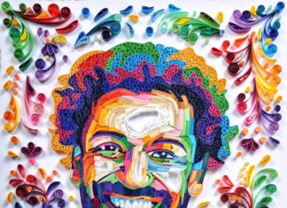Artist Uses Quilling Technique to Create Colorful Portraits