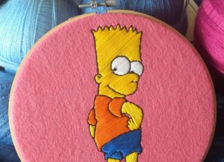 Artist Recreate Scenes From The Simpsons With Embroidery