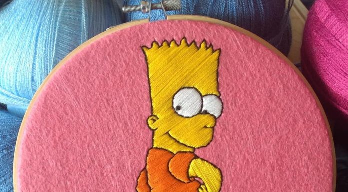 Artist Recreate Scenes From The Simpsons With Embroidery