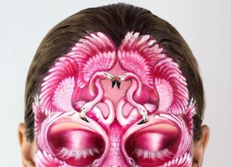 Artist Turns Her Face Into a Work of Art