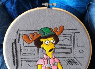 Artist Creates Vivid The Simpsons-Inspired Embroideries