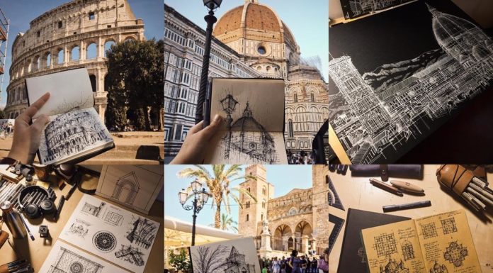Student Captures Beauty of Italian Architecture in Impressive Sketches