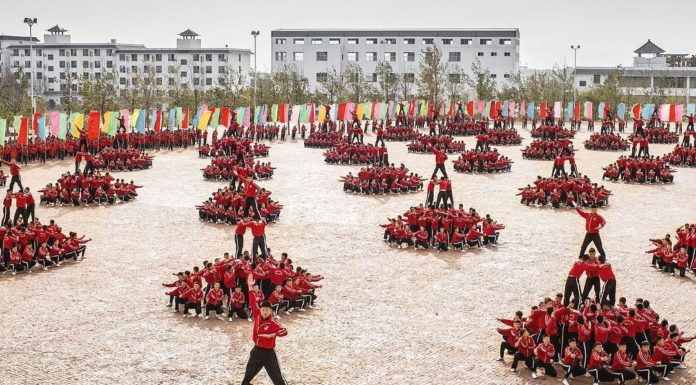 This is What Synchronized Kung Fu Looks Like from Space