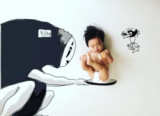 Father Turns His Kids into Anime Heroes Using Large-Scale Drawings