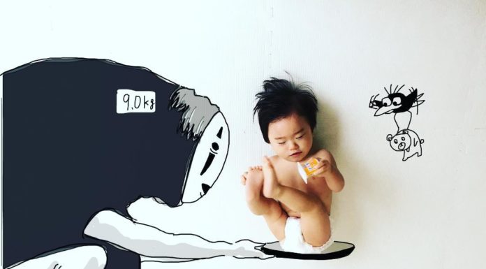 Father Turns His Kids into Anime Heroes Using Large-Scale Drawings