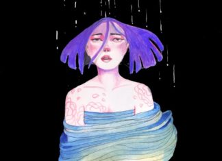 Digital Artist Presents Blue-Haired Girls Series