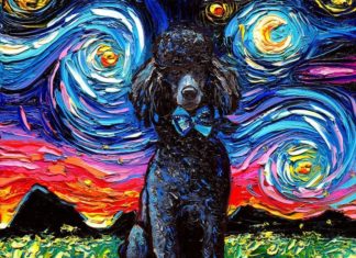 Artist Showcases Adorable “Starry Night” Dog Series