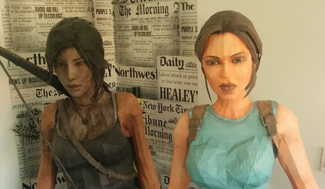 Artist Folds Life-Sized Characters From Paper