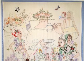 Orly Cogan Creates Intricate Art Using Vintage Fabrics