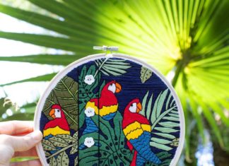Jen Smith Makes Hawaiian Shirt-Inspired Embroidery