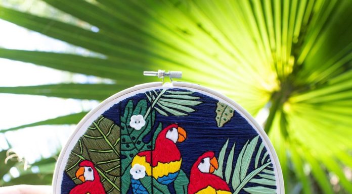Jen Smith Makes Hawaiian Shirt-Inspired Embroidery