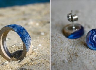 German Designer Handcrafts Jewelry Using Real Sand and Resin Britta Boekmann