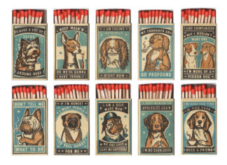 Crafting Duo Creates Matchboxes Featuring Dog Breeds Strike Your Fancy