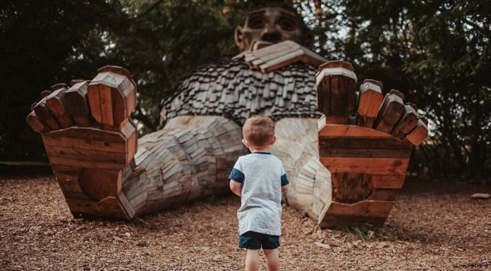 This Man Makes Trolls From Wood And Places Them Across Woods