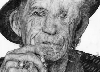 Gifted Artist Creates Portraits Of Rock N’ Roll Legends