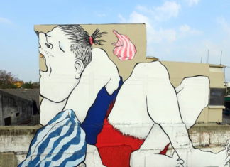 French Duo Creates Murals of Sleeping Characters