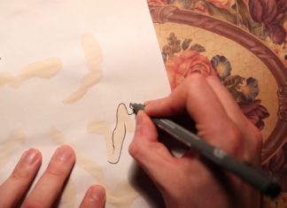 David Jardine Draws on Coffee Stains, Improvising Along the Way