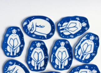 Artist Uses 50 Shades of Blue to Paint Her Ceramics