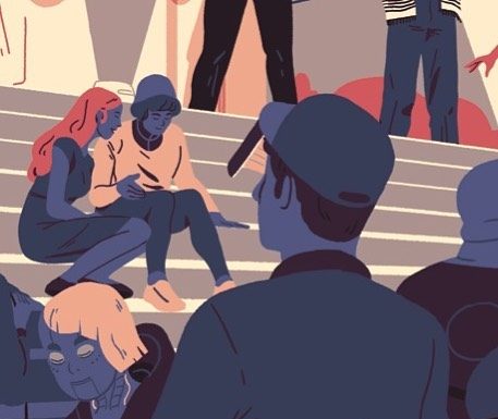 Blues and Pinks: Johan Papin’s Raw Illustrations