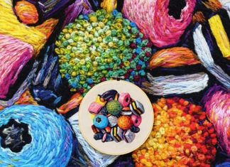 Danielle Clough’s Embroideries are Bright and Popping!