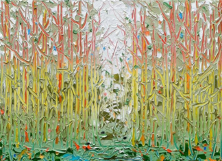 Joseph Villanueva Scratches Paint From the Canvas to Create His Work