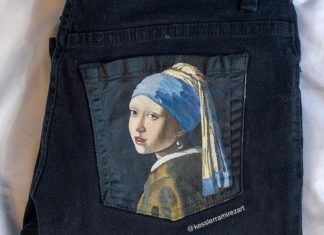 Kessler Ramirez Paints Famous Works of Art on Denim
