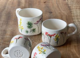 Hessa Al Ajmani Imprints Flowers on Ceramic