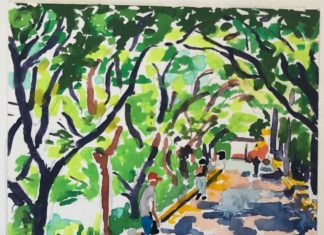 Alexandra Karamallis Paints Lush, Inviting Gardens