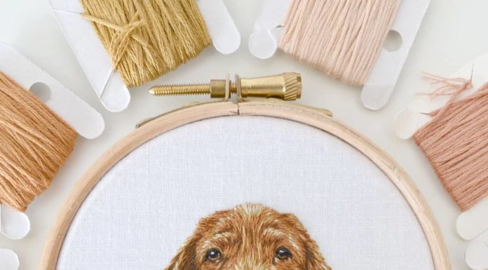 Lauren Reed Creates Adorable Embroidery Pet Portraits