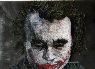 These Realistic Portraits Are Actually “Painted” by Threads And Nails