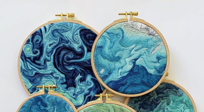 This Artist Creates Handmade Embroidery Inspired By Satellite Imagery