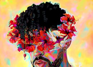 Nashid Chroma’s Floral Illustrations Celebrate Beloved Pop Culture Icons